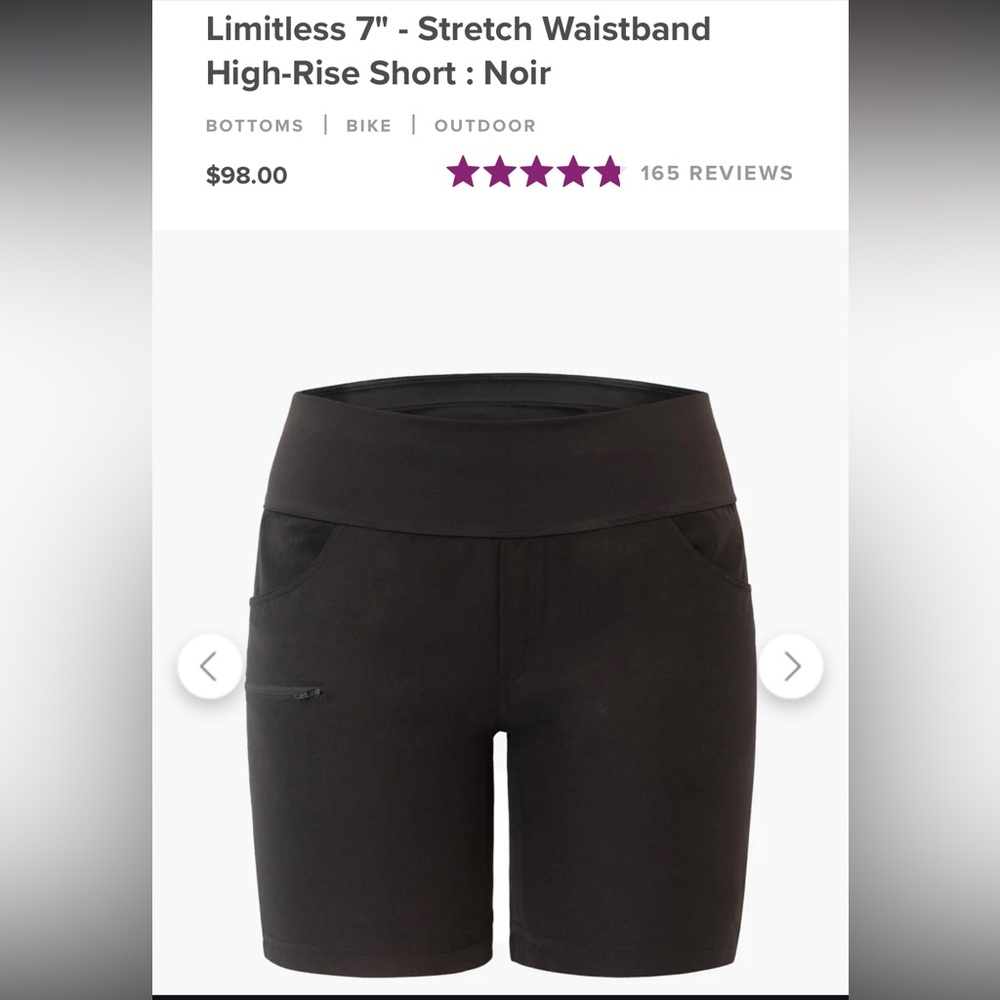 NWT Shredly 16 Limitless 7" - Stretch Waistband High-Rise Short, Noir - Picture 9 of 9